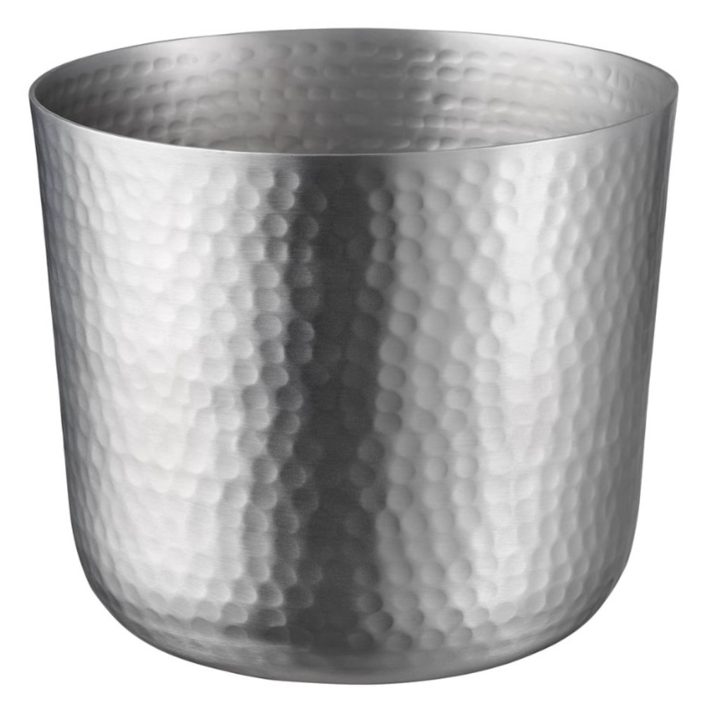 Silver Hammered Metal Planter - Picture 4 of 5
